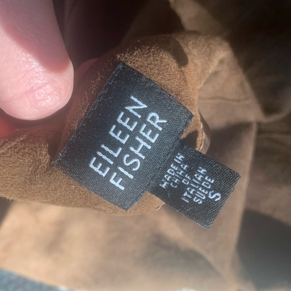 70s Look Eileen Fisher 100% Italian Suede Skirt - Picture 4 of 4